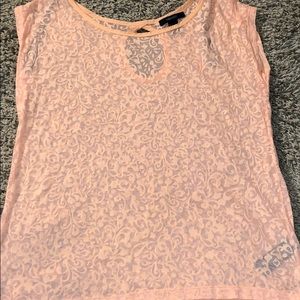 Sheer pink blouse